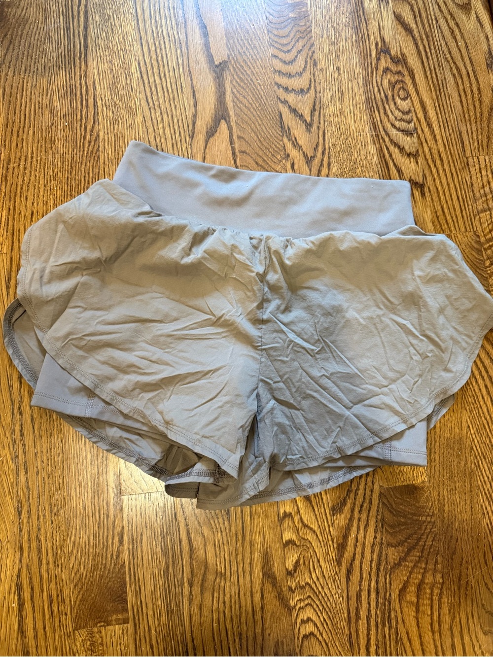 all in motion Light Gray High-Waist Athletic Shorts